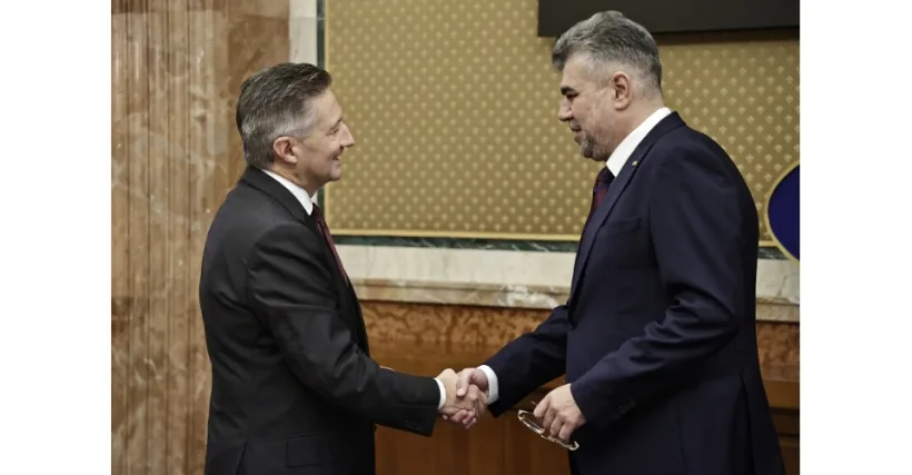 Marcel Ciolacu, discuţii cu noul ambasador al Confederaţiei Elveţiene în România