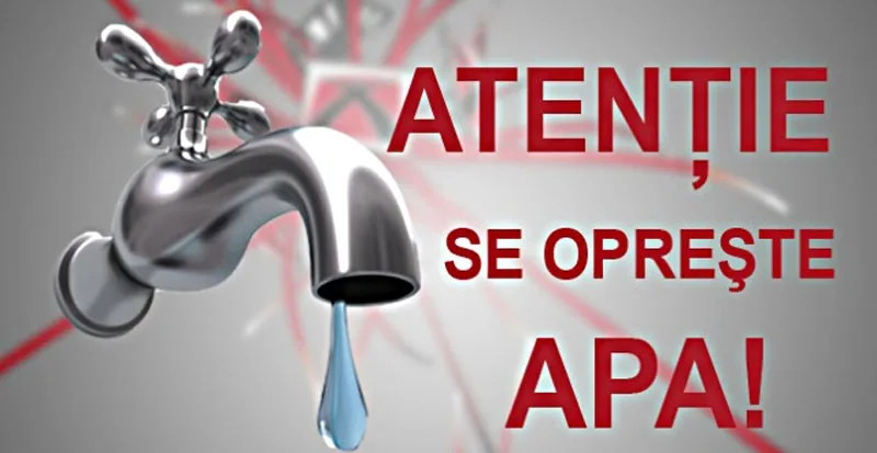 Miercuri, comuna Vânători rămâne fără apă, timp de 12 ore