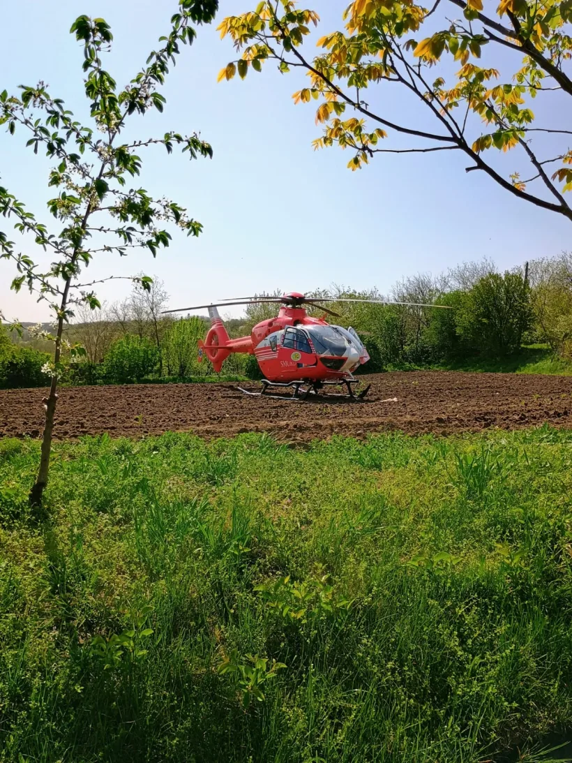 Accident grav în județul Galați: două victime transportate cu elicopterul SMURD