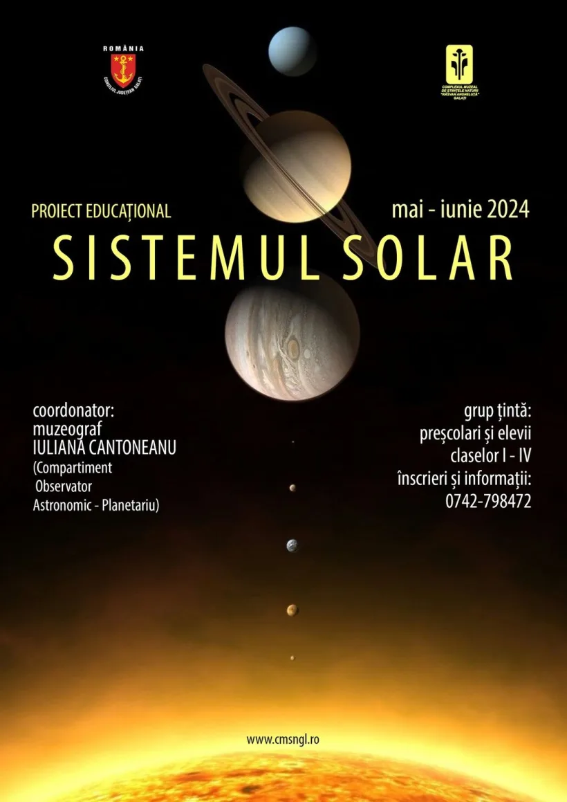 Proiectul educațional „Sistemul solar”, la Complexul Muzeal de Științele Naturii Galați