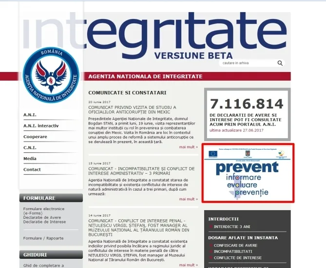 ANI a lansat online o secțiune dedicată cu cei care nu pot candida