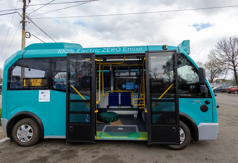 O comună va fi legată de orașul Galați cu ajutorul microbuzelor electrice