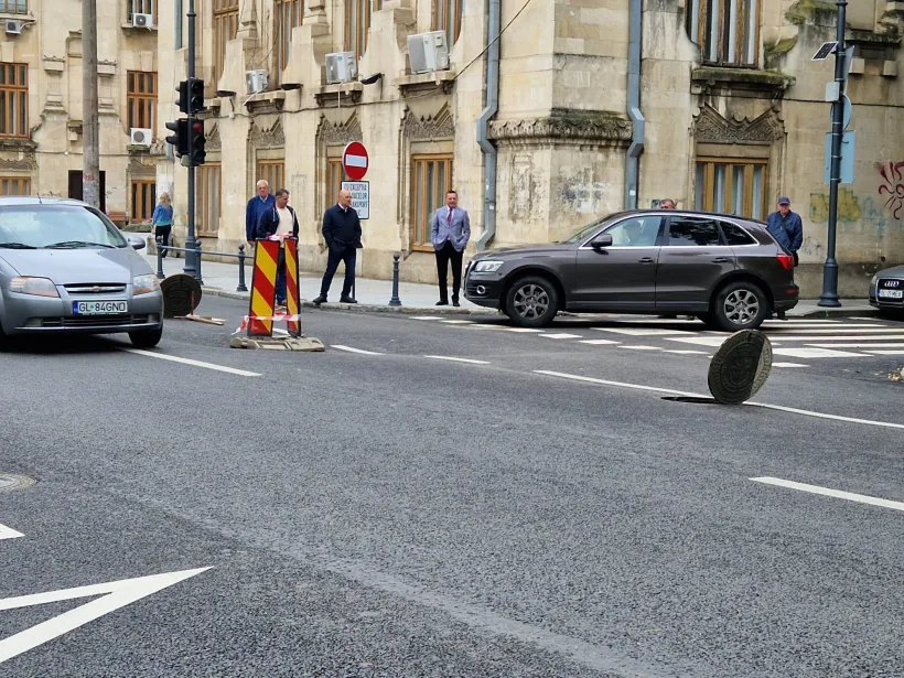 Tasare pe str. Domnească din Galați. Joi, lucrări de remediere în regim de urgență