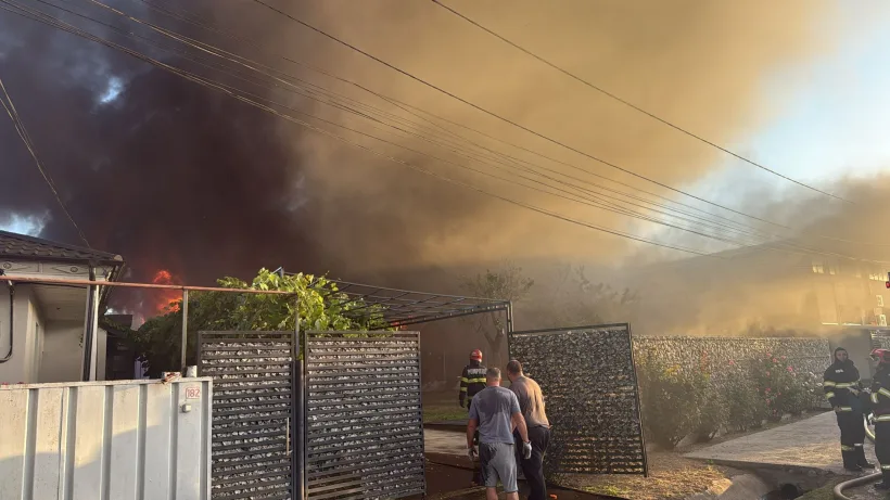 Incendiu la o fabrică de peleți din Șendreni