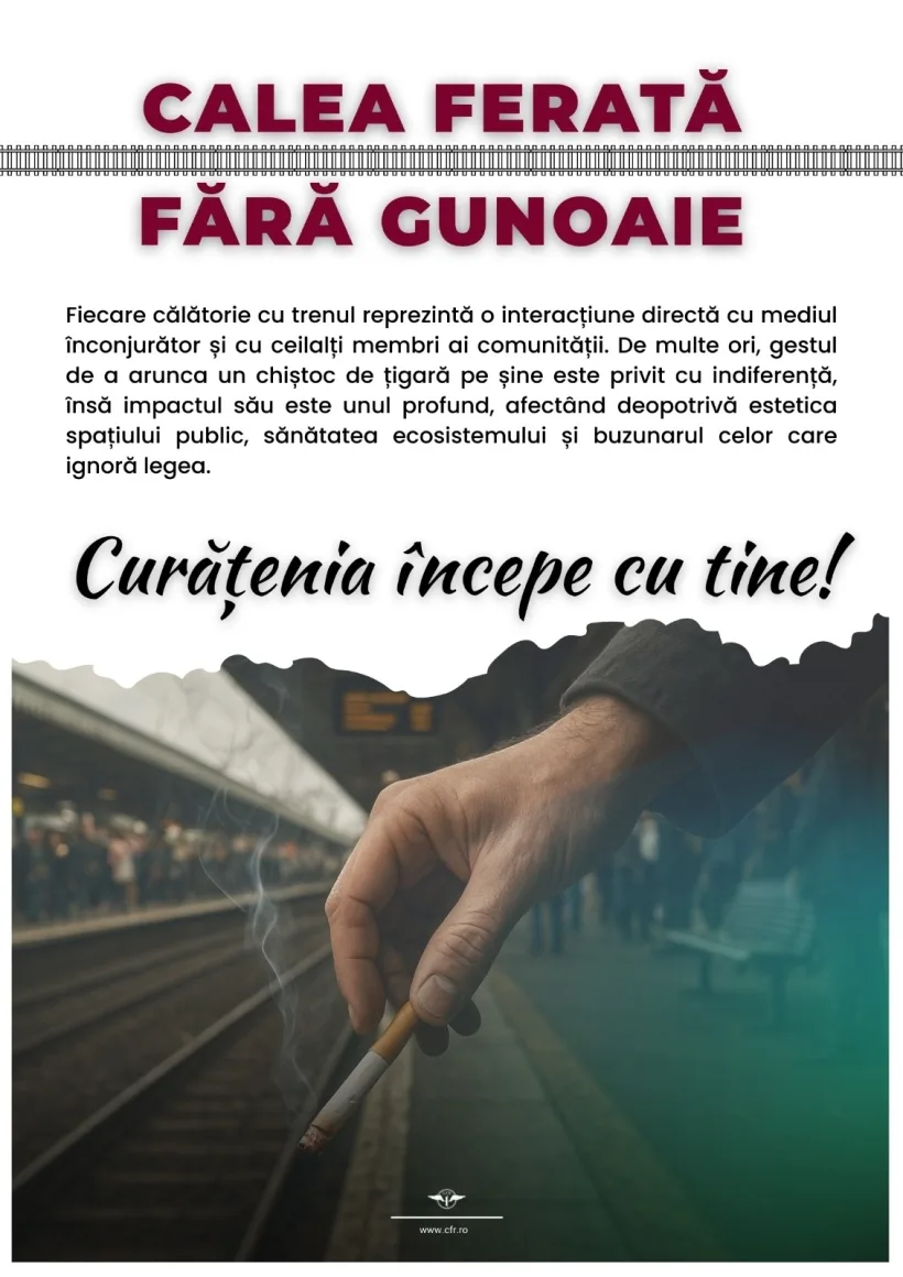 Campanie CFR: „Calea ferată fără gunoaie”