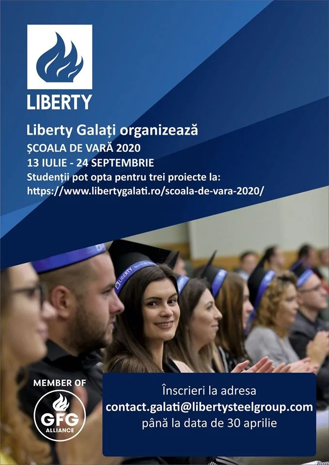 Start înscrieri la Școala de Vară organizată, pentru prima dată, sub egida LIBERTY Galați