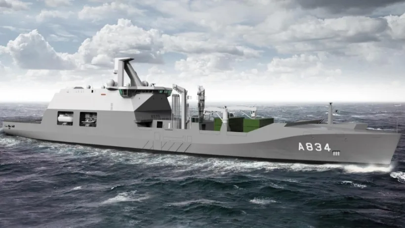 O nouă navă militară construită la Galați, pentru Marina militară olandeză