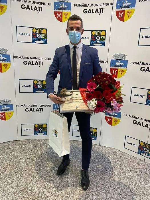 După muncă şi răsplată: multiplu campion mondial, european, balcanic şi naţional, Mihai Cristian Tâmpeanu a primit titlu de „Cetăţean de onoare al Municipiului Galați”