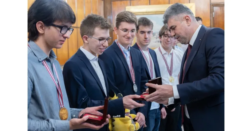 Premierul Marcel Ciolacu, gazda olimpicilor internaționali la matematică și fizică