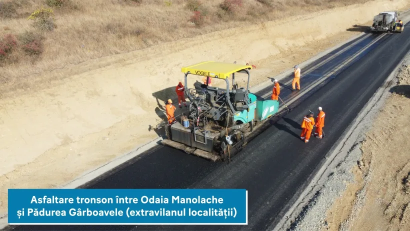 Drumul de pământ și piatră dintre Odaia Manolache și Pădurea Gârboavele este modernizat de la zero