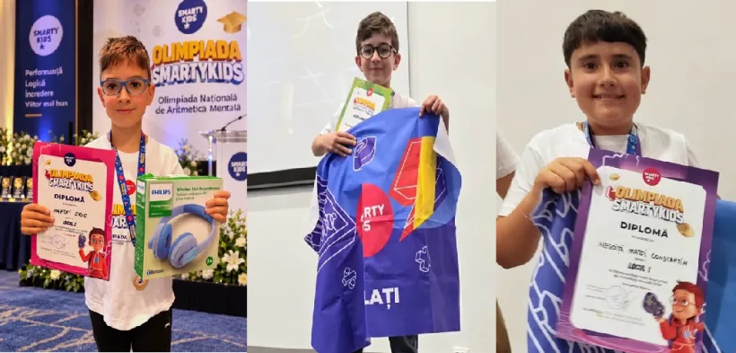 Rezultate remarcabile gălățene la Olimpiada Națională SmartyKids